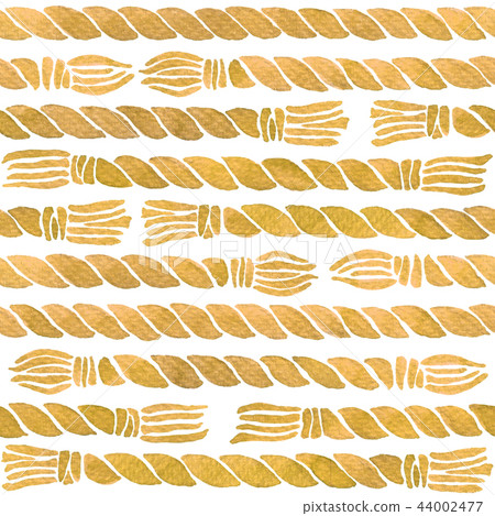Watercolor background of ropes with tassels Watercolor background of ropes with tassels 44002477
