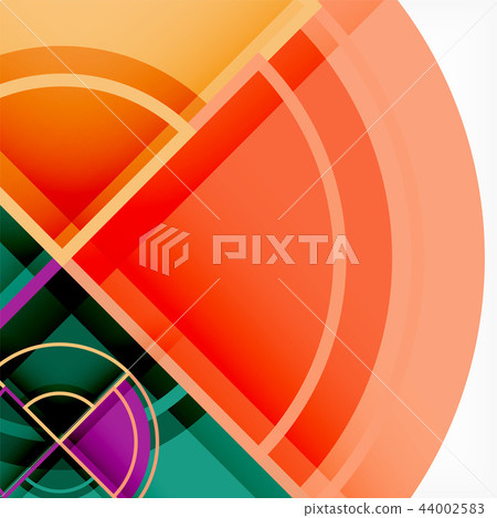 Creative circles geometric abstract background with 3d effect 44002583