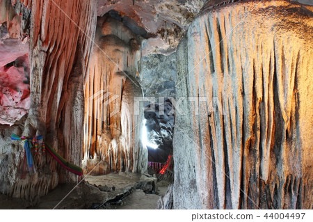 Stalagmites inside the caves, beautiful nature. 44004497