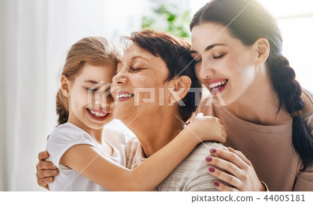 girl, her mother and grandmother girl, her mother and grandmother 44005181