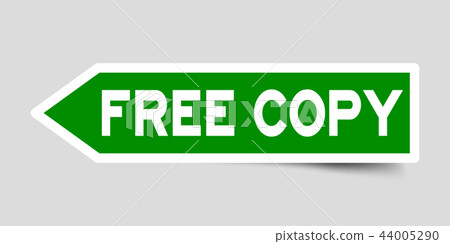 Green color arrow sticker with word free copy Green color arrow sticker with word free copy 44005290