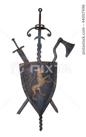 old knight weapon isolated 44007496