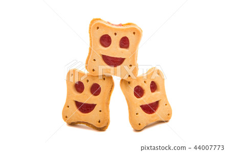 biscuits with jam isolated 44007773