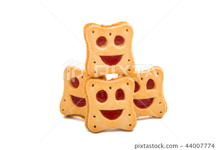 biscuits with jam isolated 44007774