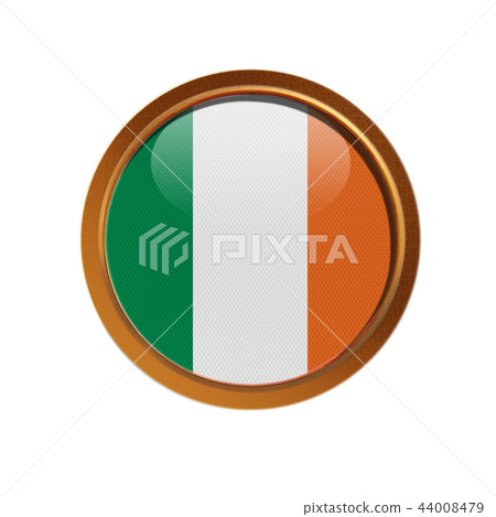 Irland flag in the golden frame  44008479