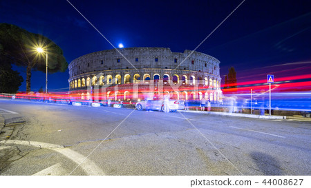 Colosseum at dusk with Light Trail Italy Colosseum at dusk with Light Trail Italy 44008627