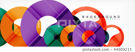 Colorful rings on grey background, modern geometric pattern design. Vector business or technology Colorful rings on grey background, modern geometric pattern design. Vector business or technology 44009215