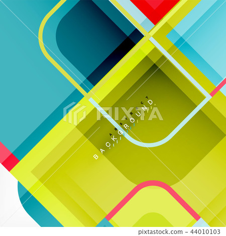 Colorful round squares modern geometric background Colorful round squares modern geometric background 44010103