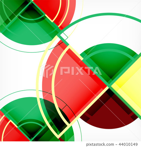Creative circles geometric abstract background with 3d effect 44010149