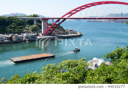 A ship passing the Seto of Ototo and the second Ohashi 44010277