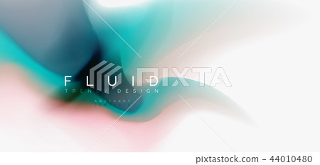 Mixing liquid color flow abstract background. Trendy abstract layout template for business or 44010480