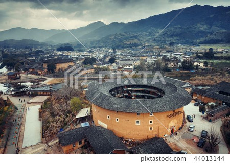 Fujian Tulou aerial view 44013144