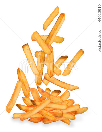 Crispy Potato Fries flying ingredients. 44013910