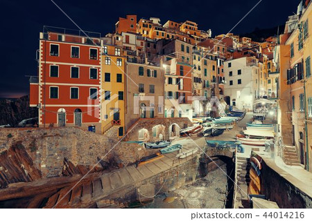 Riomaggiore waterfront night 44014216