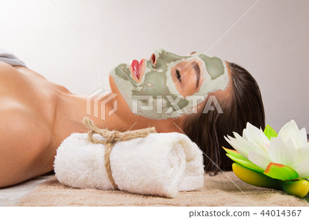 Young healthy woman with face mask. Young healthy woman with face mask. 44014367