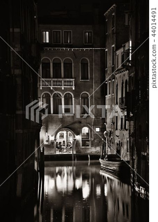 Venice canal night Venice canal night 44014491