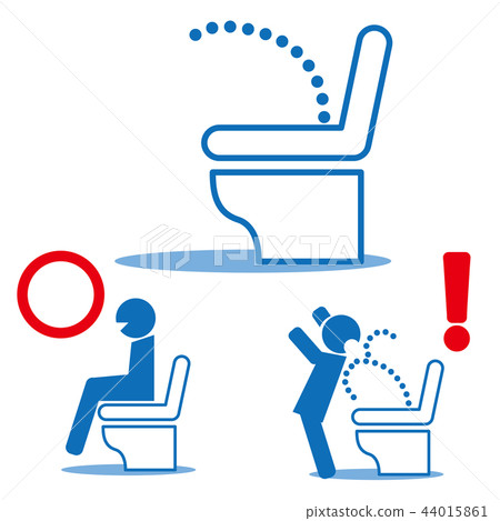 Hot water wash toilet seat, pictogram 44015861