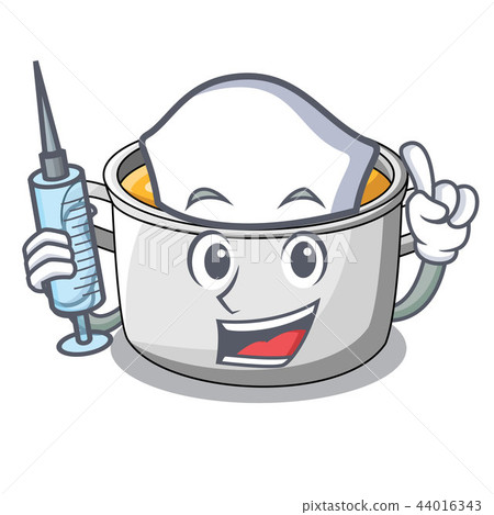 Nurse cartoon chicken soup pot for dinner Nurse cartoon chicken soup pot for dinner 44016343