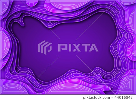 From the paper violet shades with smooth transitions and white lines. are cut out. Place for ad 44016842