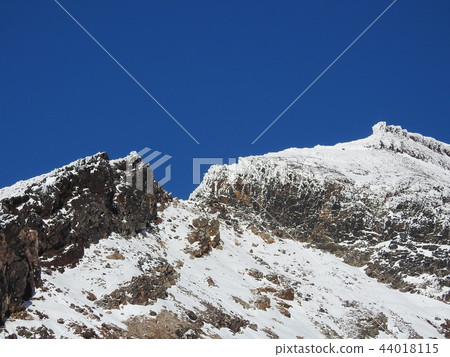 The summit of Asahidake in the blue sky The summit of Asahidake in the blue sky 44018115