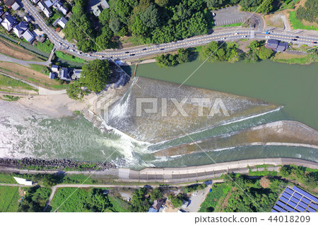 Yamada Aoi福岡縣朝倉市築後川無人機的鳥瞰圖 44018209