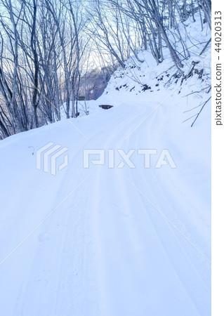 Snow-covered road Snow-covered road 44020313