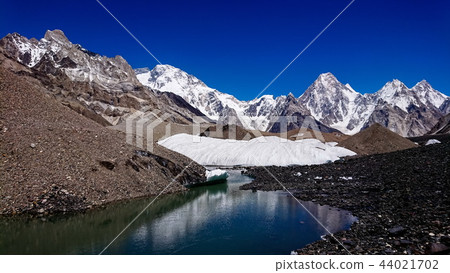 K2 and Broad Peak from Concordia in the Karakorum K2 and Broad Peak from Concordia in the Karakorum 44021702
