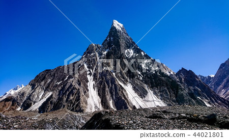 Mitre peak in Karakoram range at sunset view from  44021801