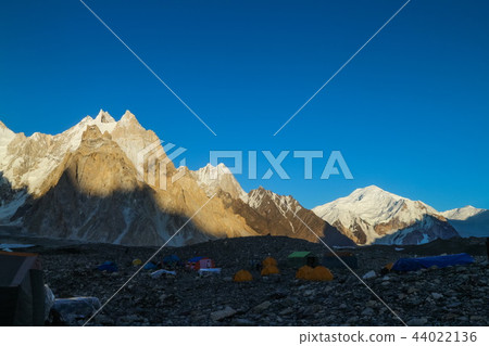 K2 and Broad Peak from Concordia in the Karakorum K2 and Broad Peak from Concordia in the Karakorum 44022136