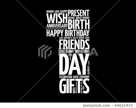 Happy 1st birthday word cloud - Stock Illustration [44022433] - PIXTA