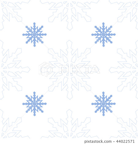 Vector seamless pattern with blue snowflakes. - Stock Illustration ...