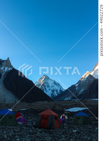 View of K2 mountain from Concordia, Pakistan 44022729