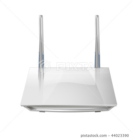 Realistic 3D wireless router isolated  44023390