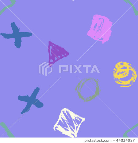 Seamless hand drawn pattern with abstract shapes - Stock Illustration ...