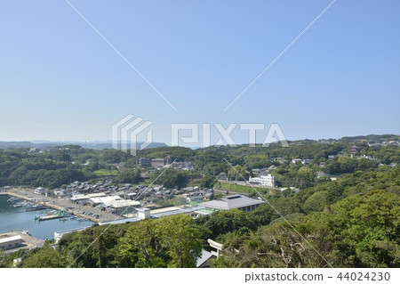 [Nagasaki Prefecture] Cityscape of Hirado city area from Hirado Castle 44024230