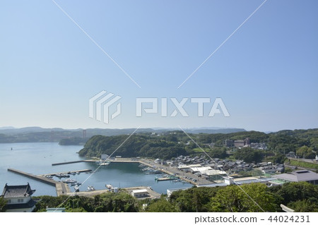 [長崎縣]從平戶城的平戶市區的城市景觀 44024231
