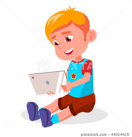Children s Gadget Dependence Vector. Internet Addiction. Watching Video, Playing Game. Modern 44024429