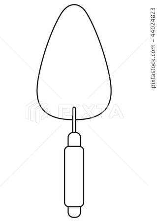 Line art black and white simple trowel. 44024823