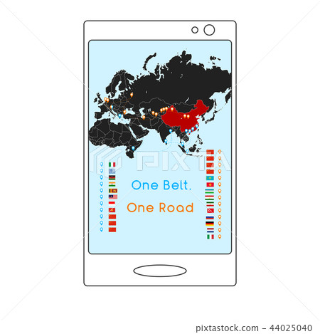 One Belt One Road new Silk Road concept. 44025040