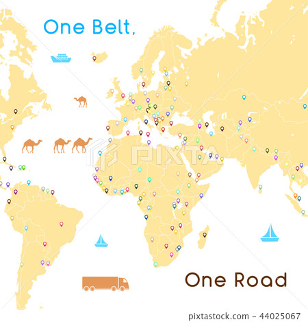 One Belt One Road new Silk Road concept. 44025067