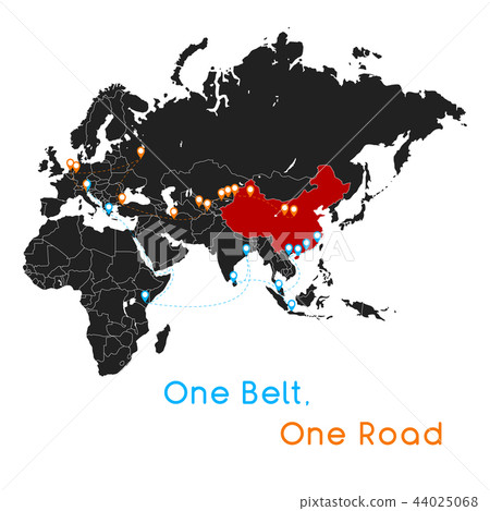 One Belt One Road new Silk Road concept. 44025068
