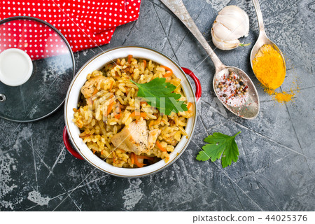 fried chicken with rice fried chicken with rice 44025376