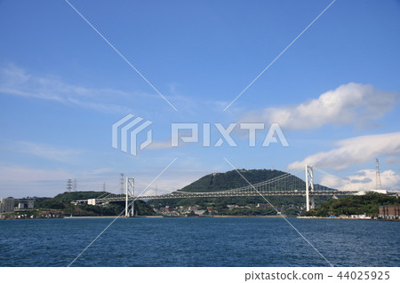 Kanmon Bridge and Kanmon Strait seen from Moji Port. Kanmon Bridge and Kanmon Strait seen from Moji Port. 44025925