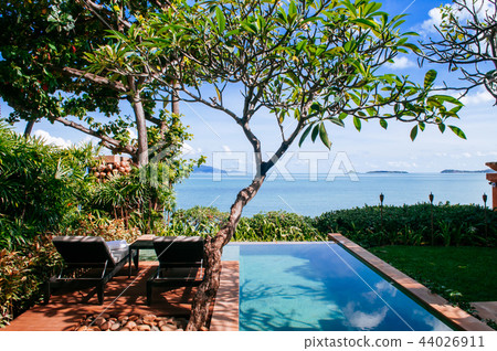 Tropical Resort infinity edge pool Samui sea view 44026911