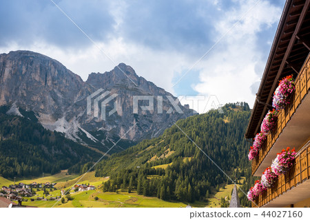 Village Val Gardena South Tirol Dolomites mountain Village Val Gardena South Tirol Dolomites mountain 44027160