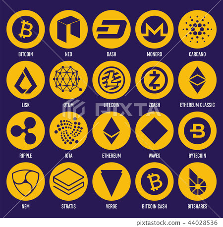 Creative Vector Illustration Of Popular Crypto Stock Illustration Creative Vector Illustration Of Popular Crypto Stock Illustration