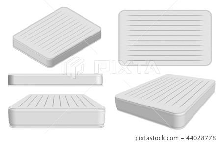 Creative vector illustration of padded comfortable sleeping white high quality comfortable double 44028778