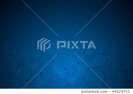 hexagon background , Technology polygonal concept hexagon background , Technology polygonal concept 44029751