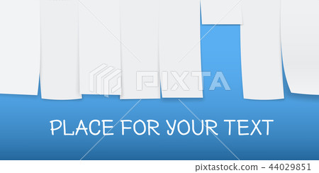 Creative vector illustration of empty blank sheet paper advertising with tear-off cut slips isolated 44029851
