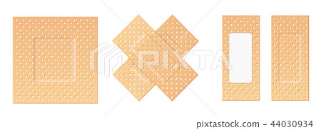 Creative vector illustration of adhesive bandage elastic medical plasters set isolated on Creative vector illustration of adhesive bandage elastic medical plasters set isolated on 44030934